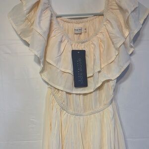 Anna-Kaci Cream Ruffle Dress